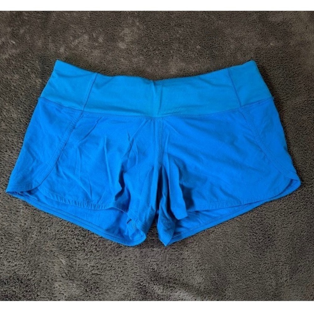 Lululemon Blue Athletic Running Shorts Size 8 Lightweight Workout Gym Yoga 32x4